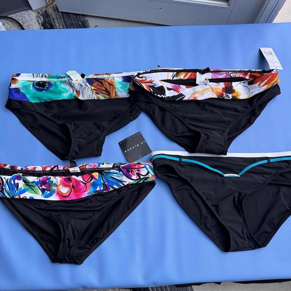 Lot Of 4 New  Swimsuit Bikini Bottoms Sz Womens XL  Melani La Blanca